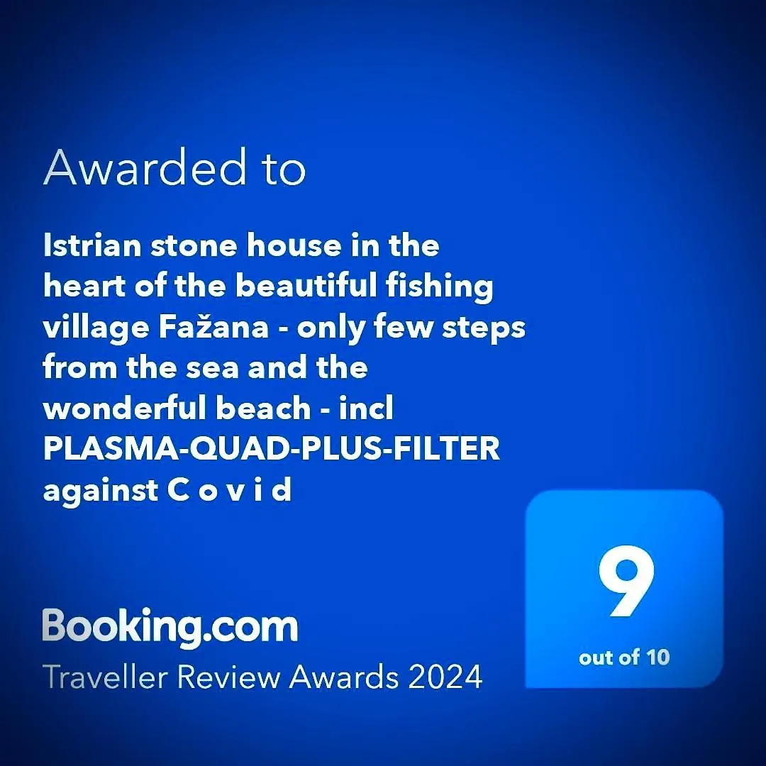 Istrian Stone House: Seaside Retreat in Fazana with COVID-Safe Filtration Apartment